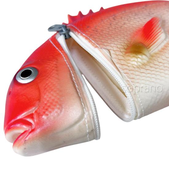 鯛ペンケース アカダイ 赤鯛 真鯛 ミニポーチ 魚ポーチ : ソプラノ