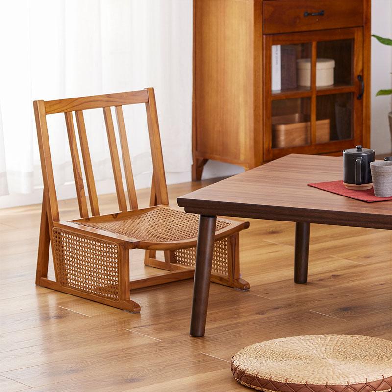 ラタン調 アンティーク風 ローチェア ラタンチェア ダイニングチェア おしゃれ アームチェア 椅子 リゾート