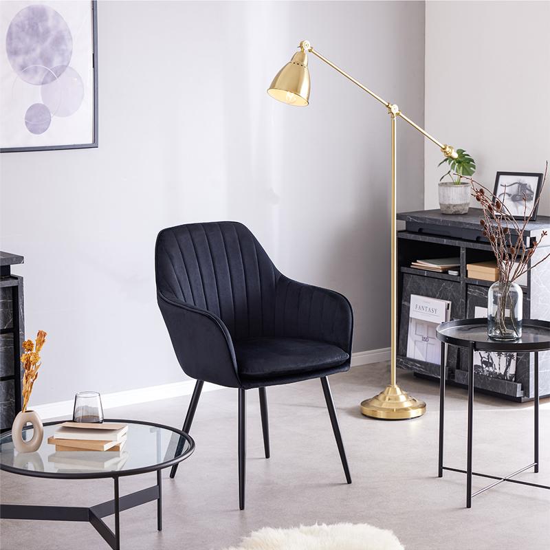 ダイニングチェア 2脚セット デスクチェア ファブリック チェア 椅子