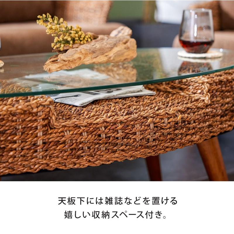 オーバルテーブル センターテーブル ガラステーブル ガーデン