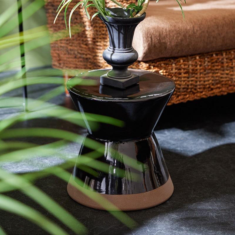 スツール 陶器 フラワーベース 花台 植物置き セラミック 玄関 テラス