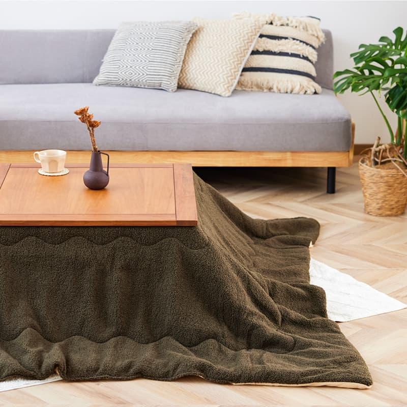 こたつ　コタツ　テーブル アカシア無垢材　石英菅ヒーター　ビーンズ型 こたつコタツテーブル アカシア無垢材石英菅ヒータービーンズ型