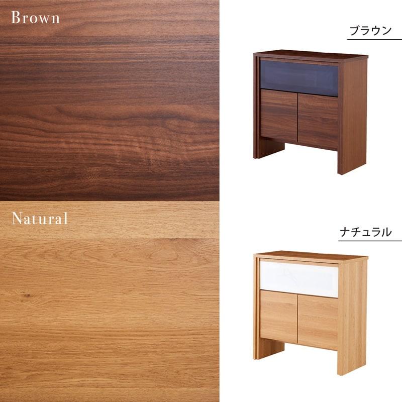 リビングボード 日本製 80cm サイドボード キャビネット リビング 収納 開き戸 フラップ ガラス 脚付き 木目 ブラウン ナチュラル モダン 完成品 0313_7