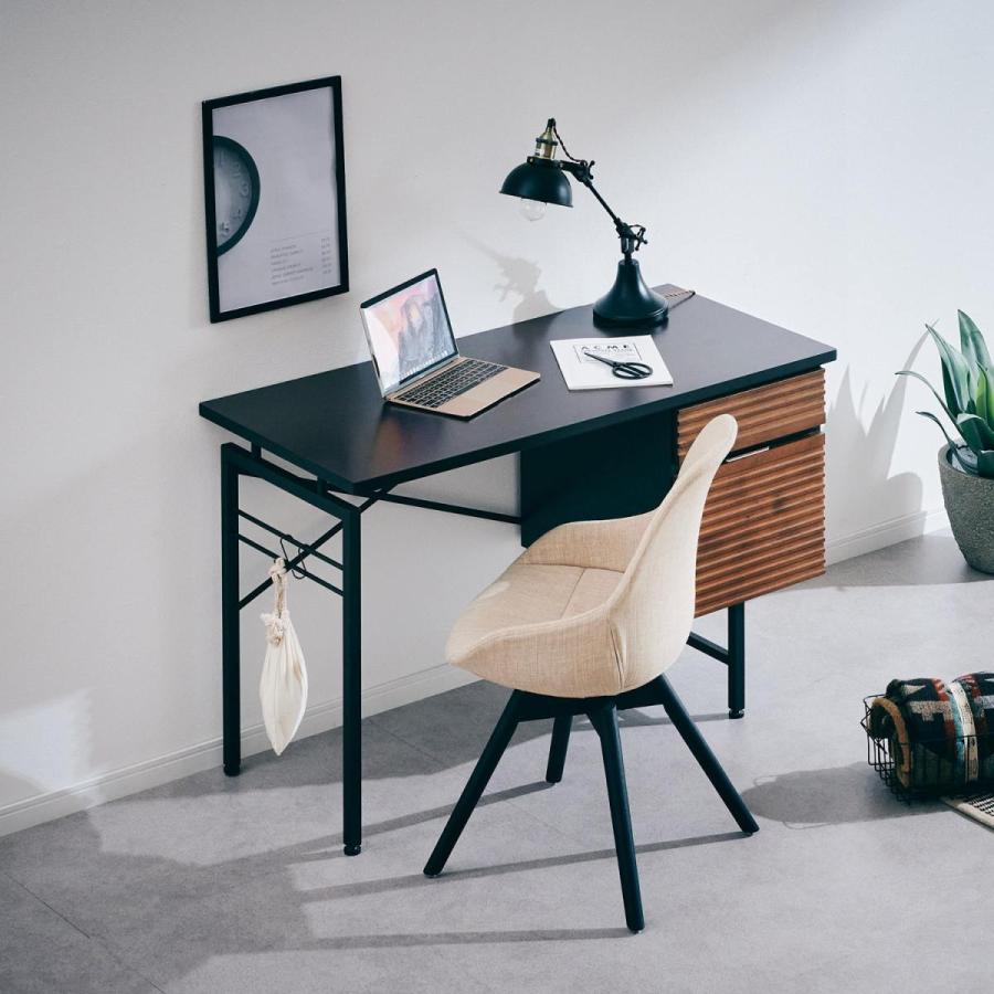 デスク パソコンデスク 書斎机 机 オフィスデスク ワークデスク 木製 無垢材 おしゃれ モダン スタイリッシュ スチール 0739 Fn0739 Living Journey 通販 Yahoo ショッピング