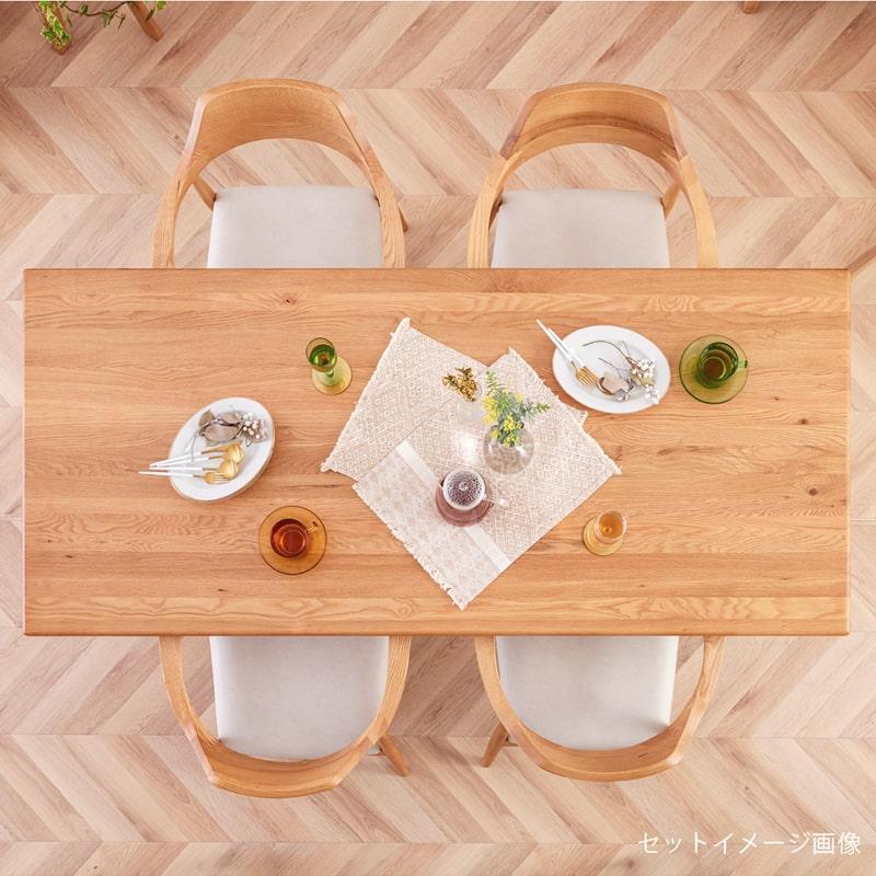 ダイニングテーブル 180cm 単品 4人掛け 5人 6人 食卓テーブル 天然木 無垢 オーク ナチュラル 木製 黒脚 北欧 モダン おしゃれ シンプル カインドAの画像