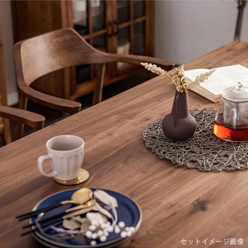 ダイニングテーブル 150cm 単品 4人掛け 5人 食卓テーブル 天然木 無垢 ウォールナット 木製 黒脚 北欧 モダン おしゃれ シンプル カインドAの画像