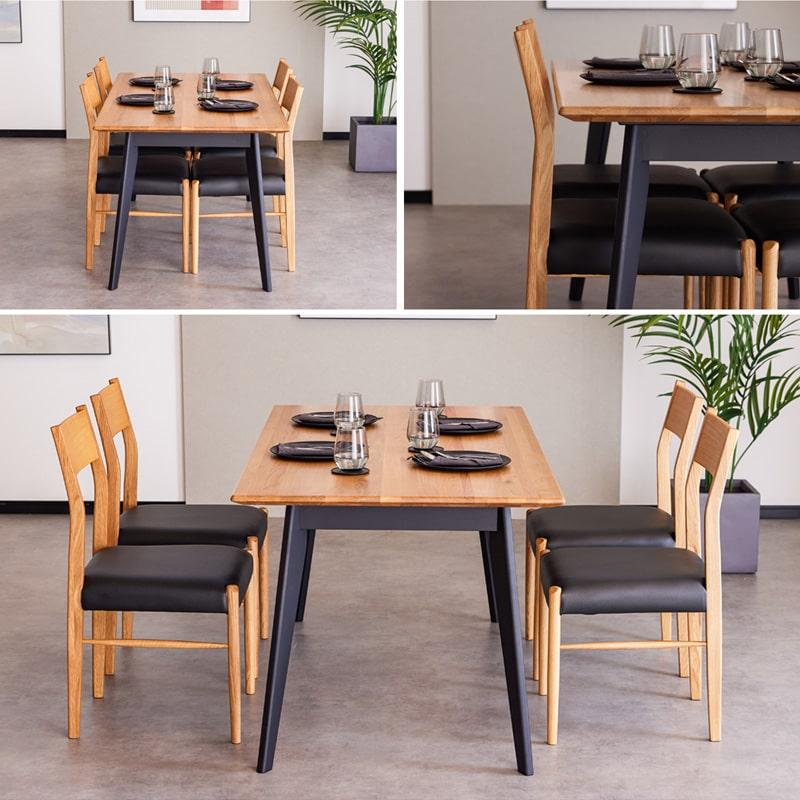 ダイニングセット 150cm 5点セット 4人掛け ダイニングテーブル チェア  