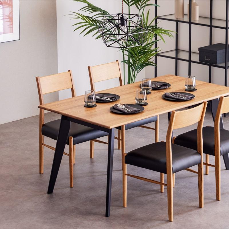 ダイニングセット 150cm 5点セット 4人掛け ダイニングテーブル チェア  