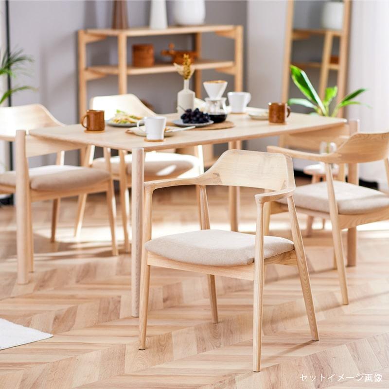 ダイニングチェア 4脚組 キャメル色 ウッド カフェ風チェア