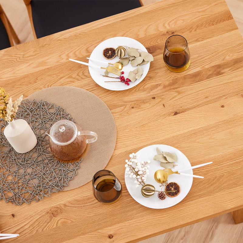 アリス！木目調ダイニングテーブル Amazon｜ダイニングテーブル 135cm 単品 4人掛け 5人 食卓