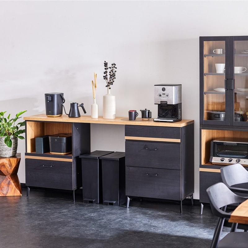 Living＆Journey キッチンカウンター 日本製 大川家具 180cm