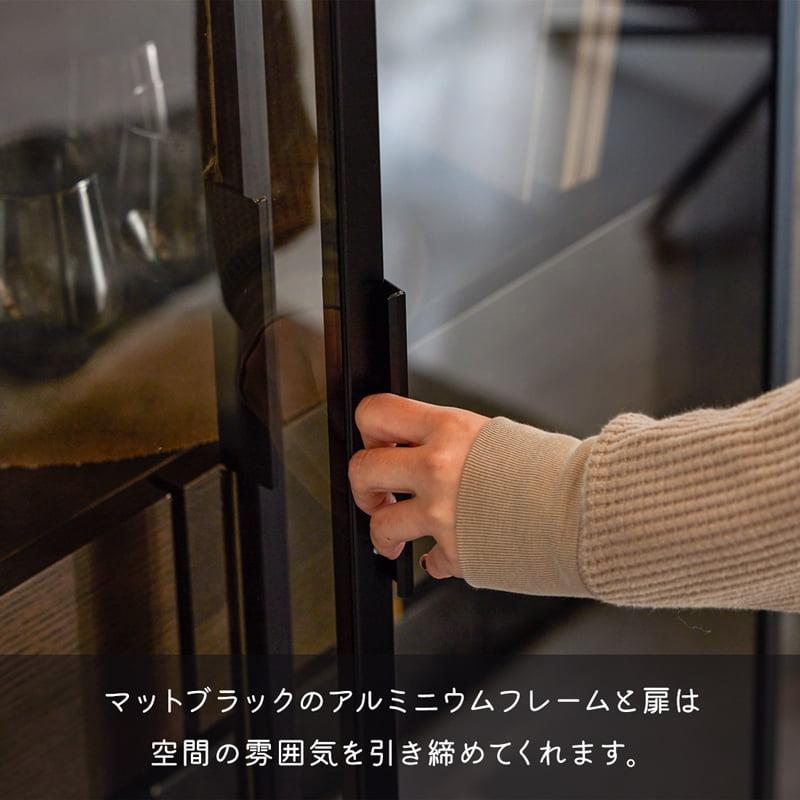 ≪組立・設置配送付き≫ ガラスキャビネット ガラス収納 幅90 高さ120