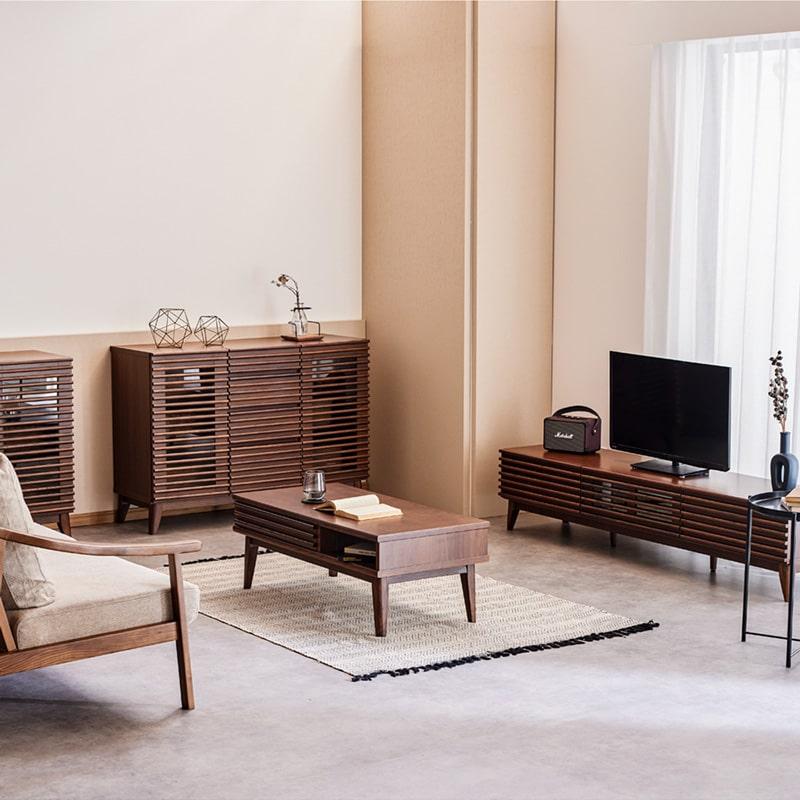 【美品】テレビボード テレビ台　木製 ナチュラル KW テレビ台 145 175 北欧 ナチュラル オーク材 木製 無垢 ローボード