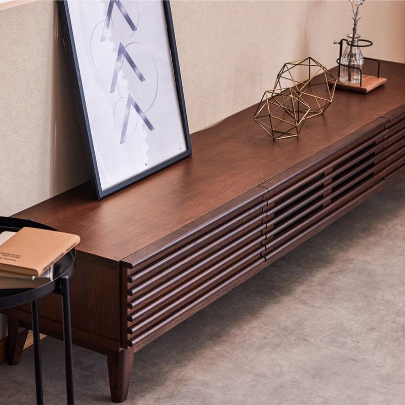 テレビボード 200cm テレビ台 ローボード リビング収納 脚付き 天然木