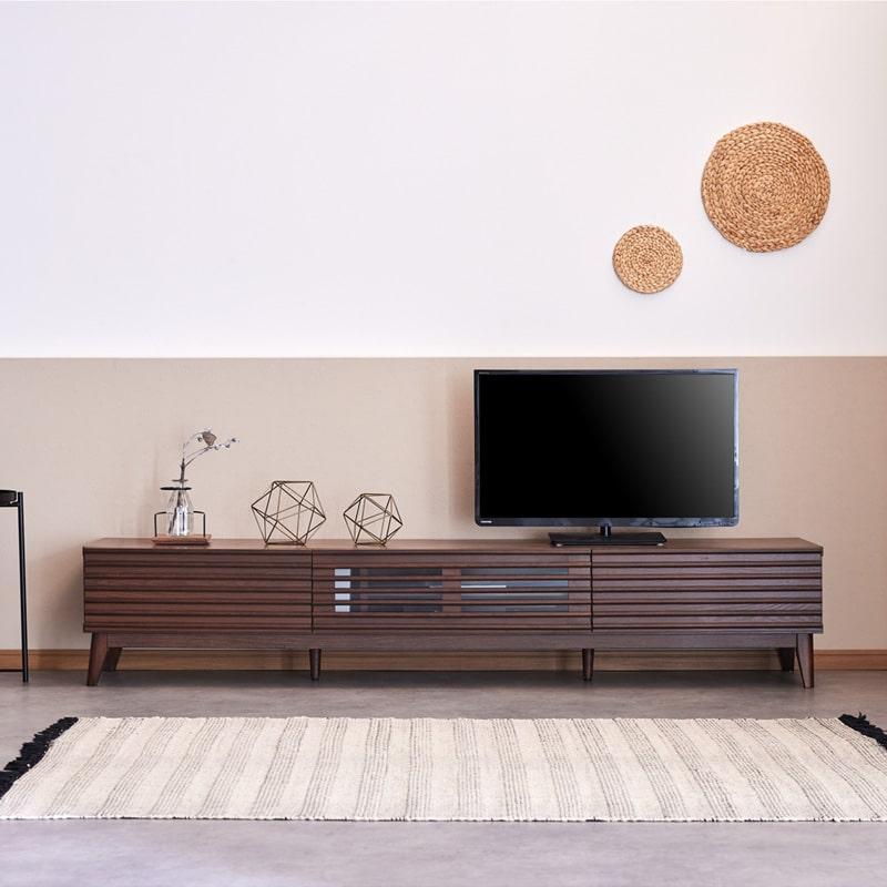 テレビボード 200cm テレビ台 ローボード リビング収納 脚付き 天然木