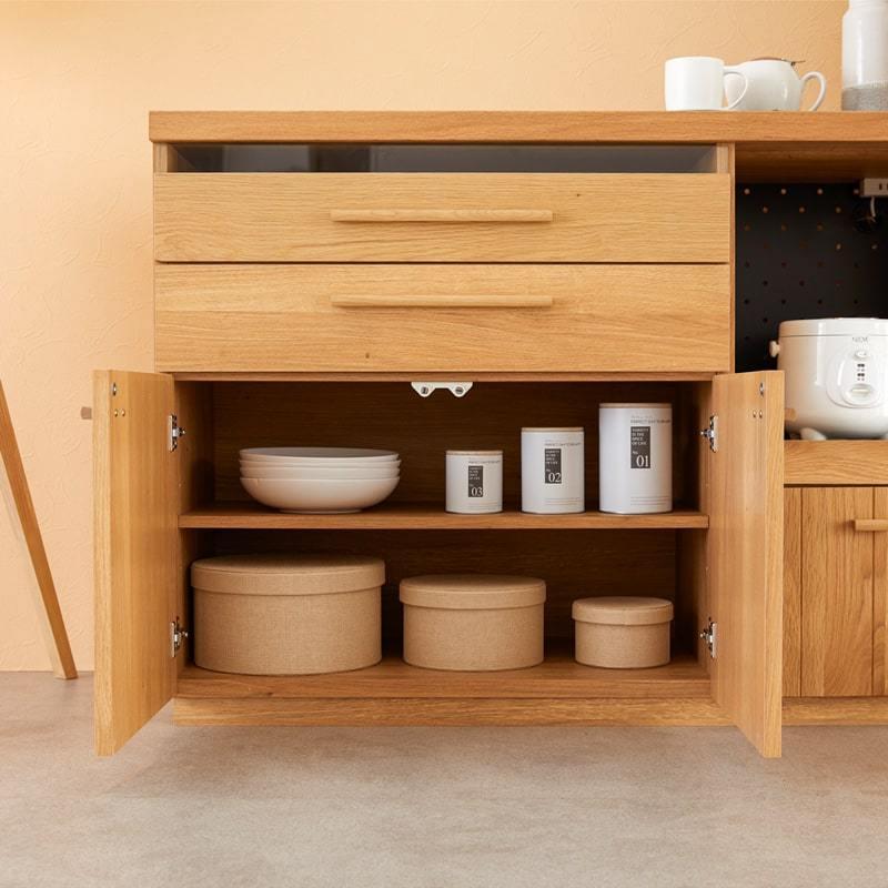 キッチンカウンター 幅120 国産 完成品 食器棚 キッチンボード