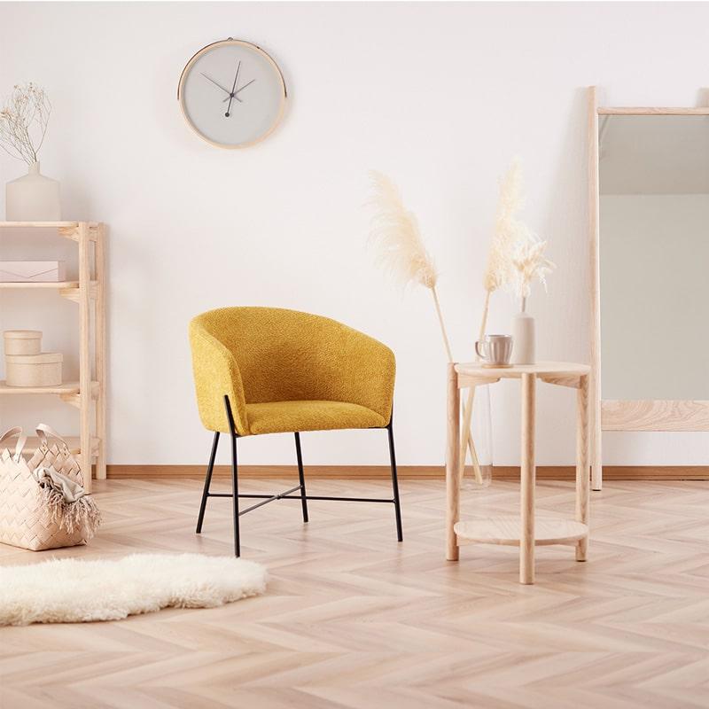 チェア 1脚 単品 ダイニングチェア イス 肘付き スチール ブークレー