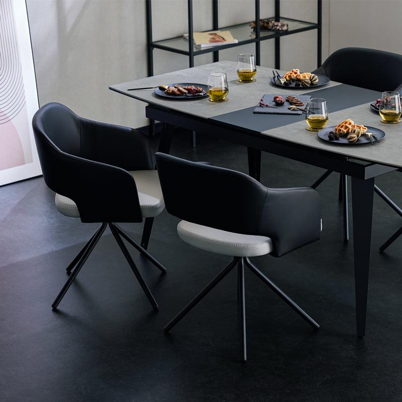 ダイニング　チェア　黒　ホテルライク　和モダン　ブラック　４脚　セット可能 ダイニングチェア黒ホテルライク和モダンブラック4脚セット可能