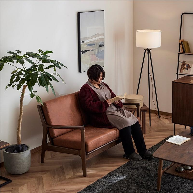 ソファ 2P 二人掛けソファ アームソファ ブラック ブラウン