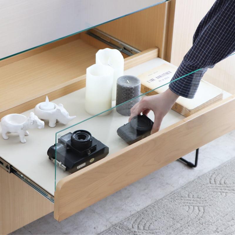 キャビネット ガラスキャビネット サイドボード 幅150cm 国産 日本製