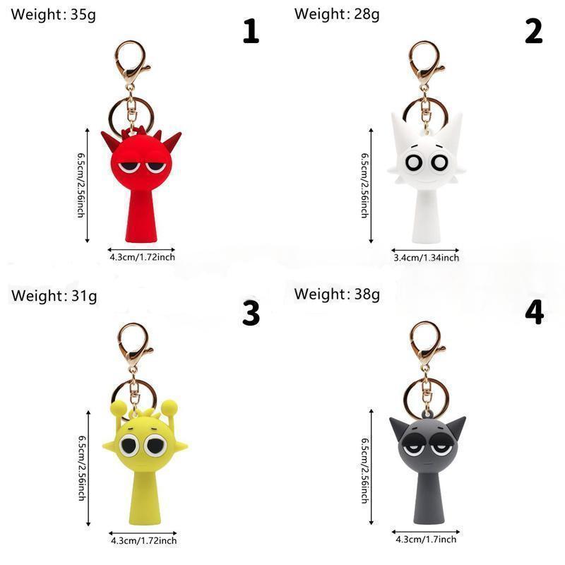 カラー選べる5個セット】 キーホルダー スプランキー sprunki plush