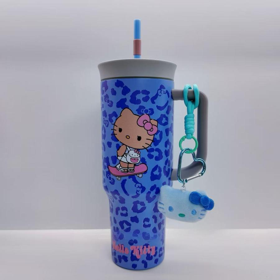 キティちゃん タンブラー ストロー付き 40oz 大容量 ステンレス 真空