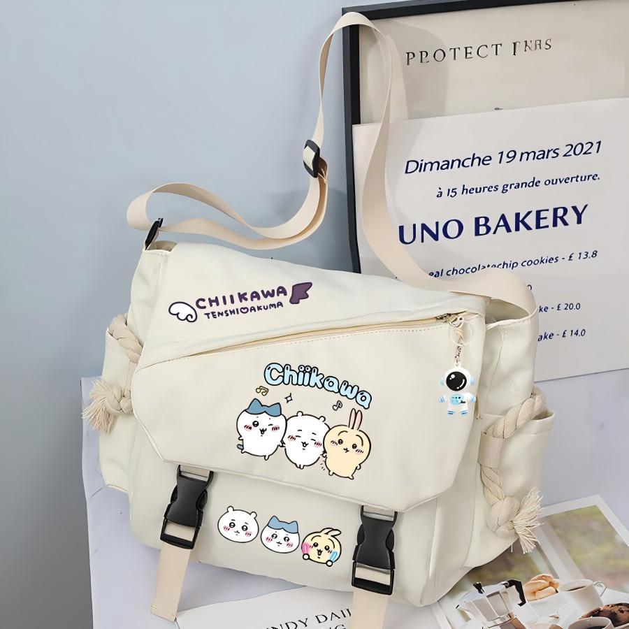 ちいかわ ハチワレ うさぎ ショルダーバッグ 学生 大容量 斜めかけ