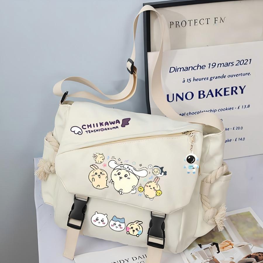 ちいかわ ハチワレ うさぎ ショルダーバッグ 学生 大容量 斜めかけ