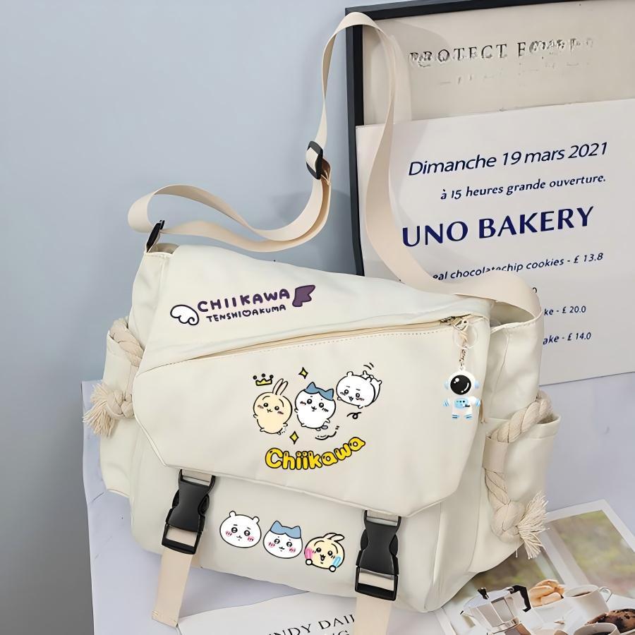 ちいかわ ハチワレ うさぎ ショルダーバッグ 学生 大容量 斜めかけ