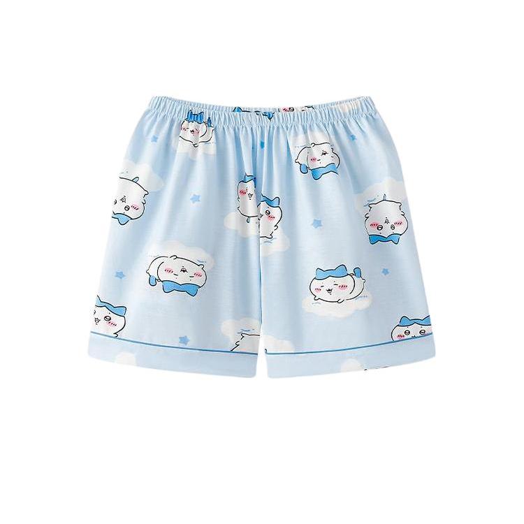 ちいかわ 子供パジャマ 半袖 夏服 ハチワレ 開襟 上下セット ルーム