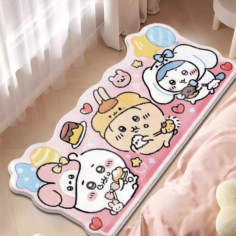 ちいかわ グッズ ラグマット 厚手 ハチワレ うさぎ 防水 滑り止め