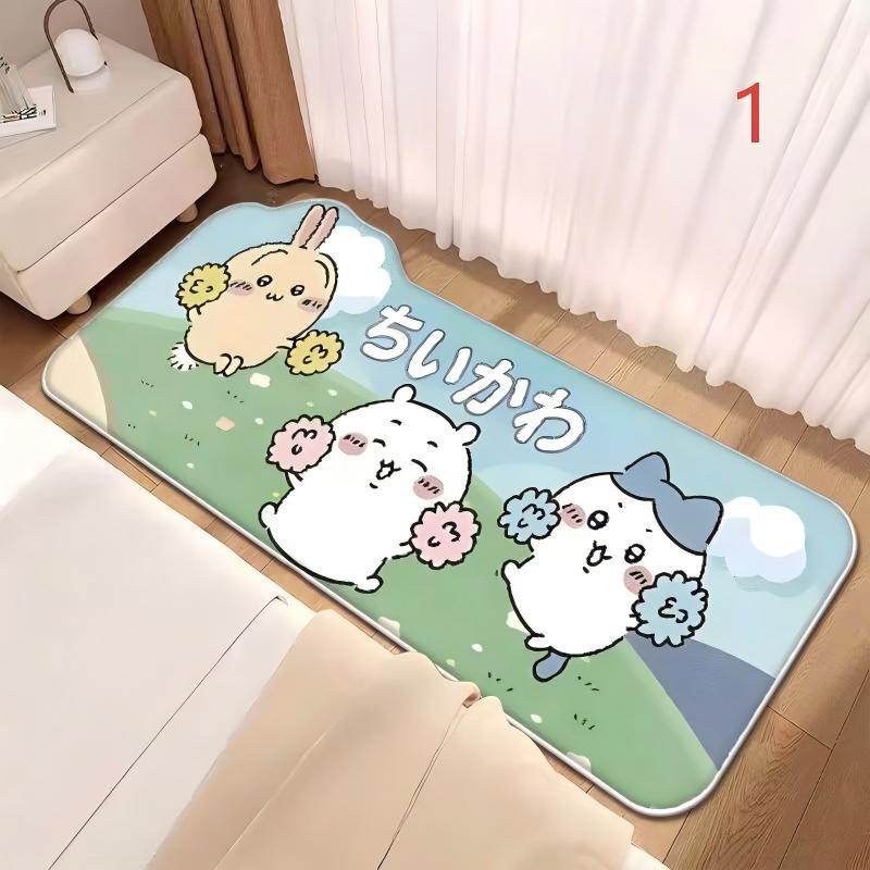 ちいかわ グッズ ラグマット 厚手 ハチワレ うさぎ 防水 滑り止め