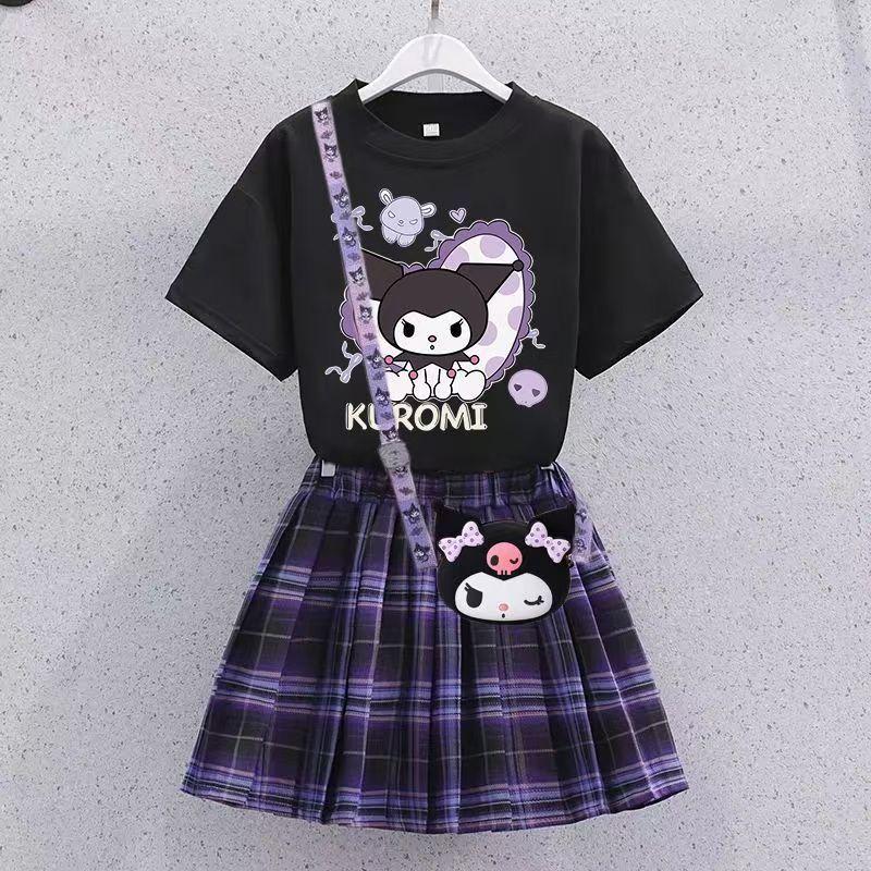 子供 プリーツスカート トップスセットクロミ ちゃん 半袖 立体クロミ