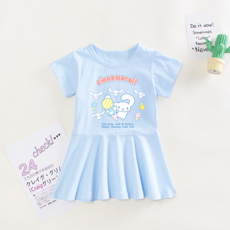 クロミちゃん ワンピース 子供 キッズ マイメロ 半袖 夏ワンピース