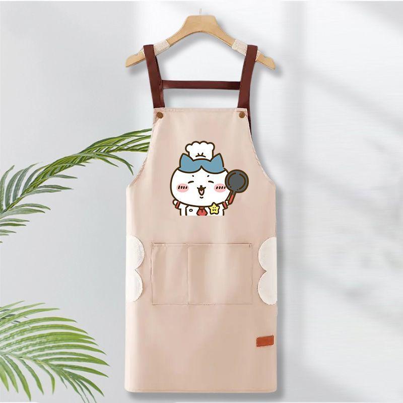 ちいかわ エプロン 防水 薄手 うさぎ キッチン 家用 撥油 拭き巾付き