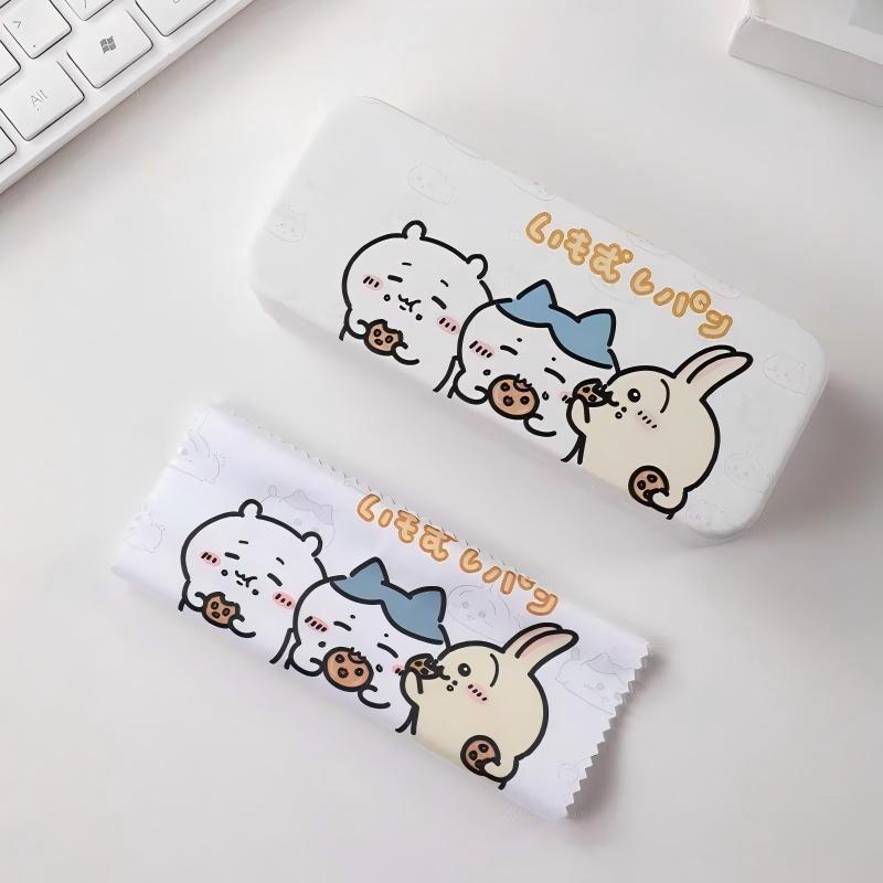 ちいかわ メガネケース リール付きカラナビ うさぎ ちいかわ ハードケース メガネケース ハチワレ うさぎ 眼鏡入れ