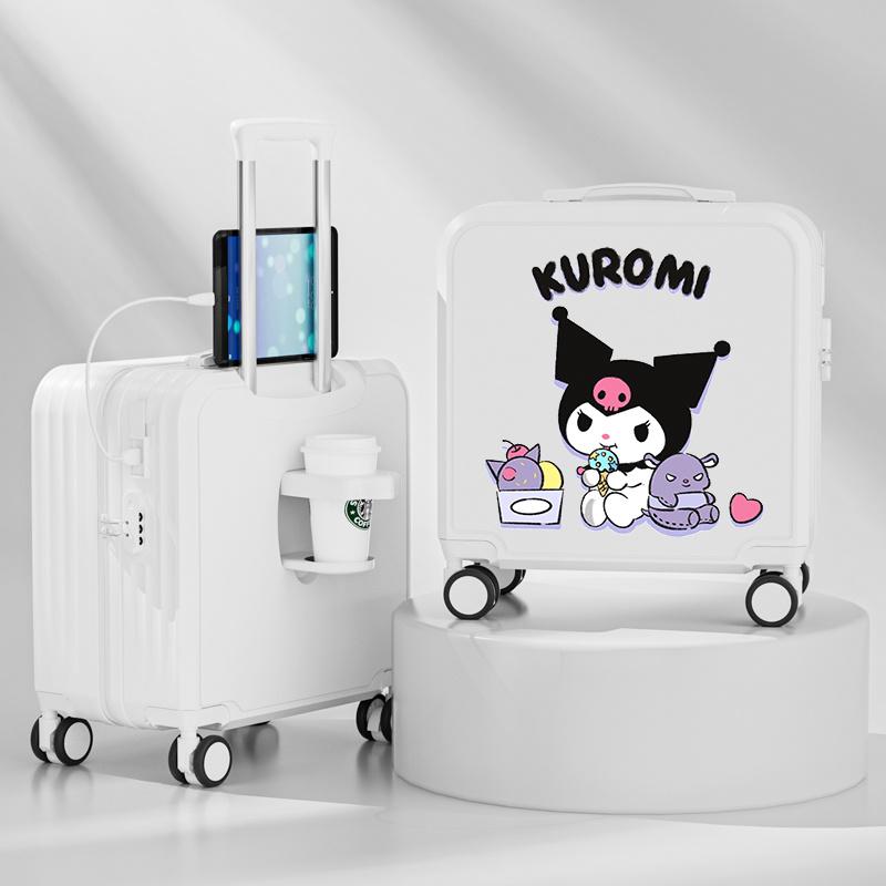 クロミ ポムポムプリン スーツケース 20inch キャリーケース 超軽量 360度回転 旅行 帰省 お盆 年末年始 お出かけの画像