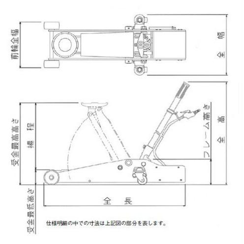BANZAI M-220M ガレージジャッキ 2.2t 新品【個人宅配送不可