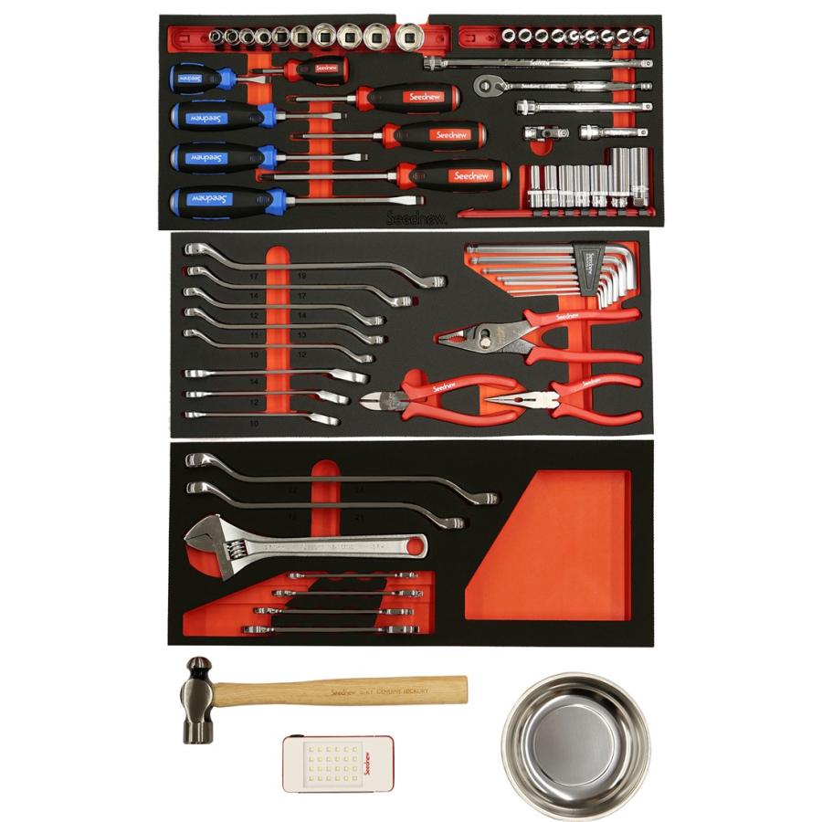 Seednew 9.5sq 工具セット 70pcs 黒 S-70313BL 新品 メーカー直送