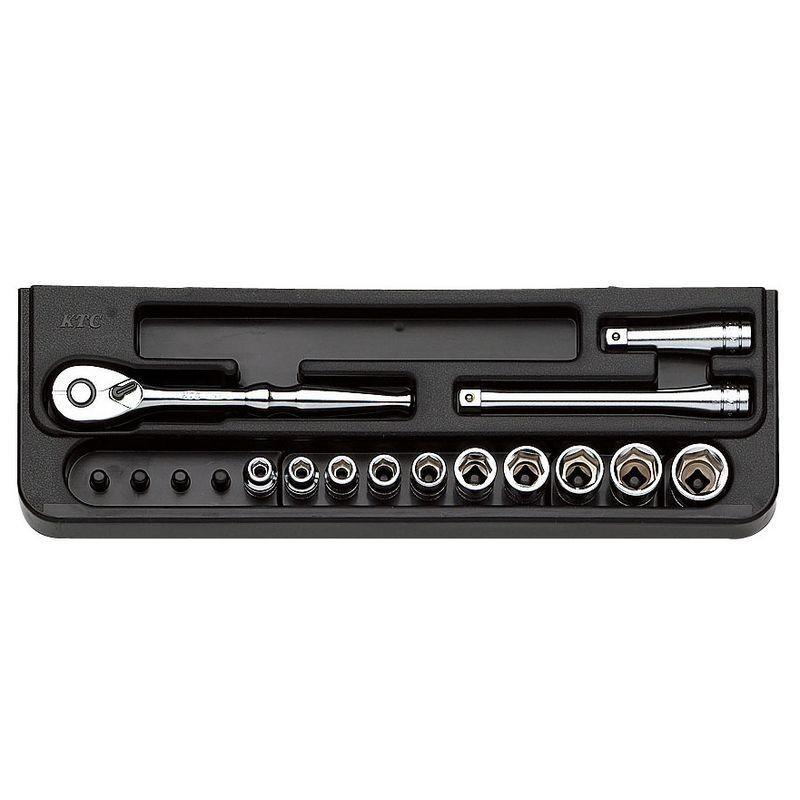 TB210B KTC 6.3sq. ソケットレンチセット 六角 13点 : CarParts SORA