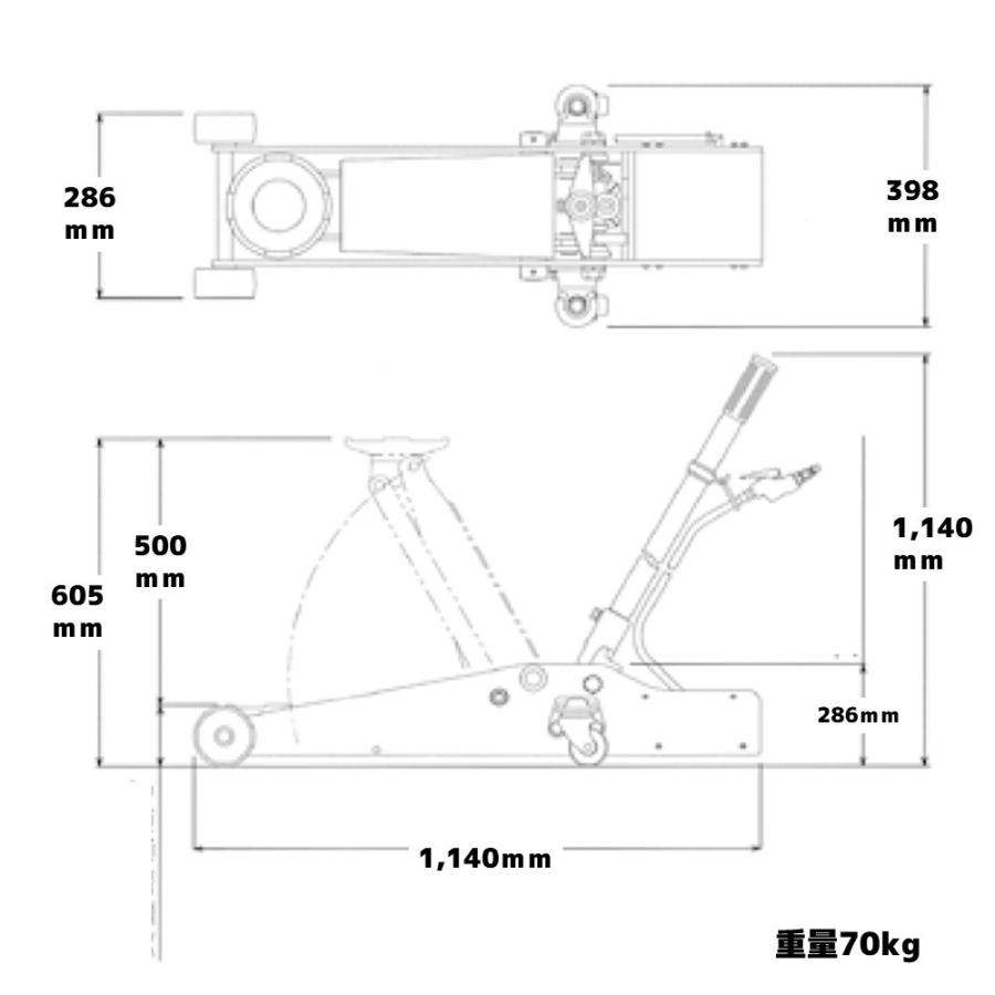 BANZAI M-200L 低床ガレージジャッキ 2.0t【個人宅配不可】 新品