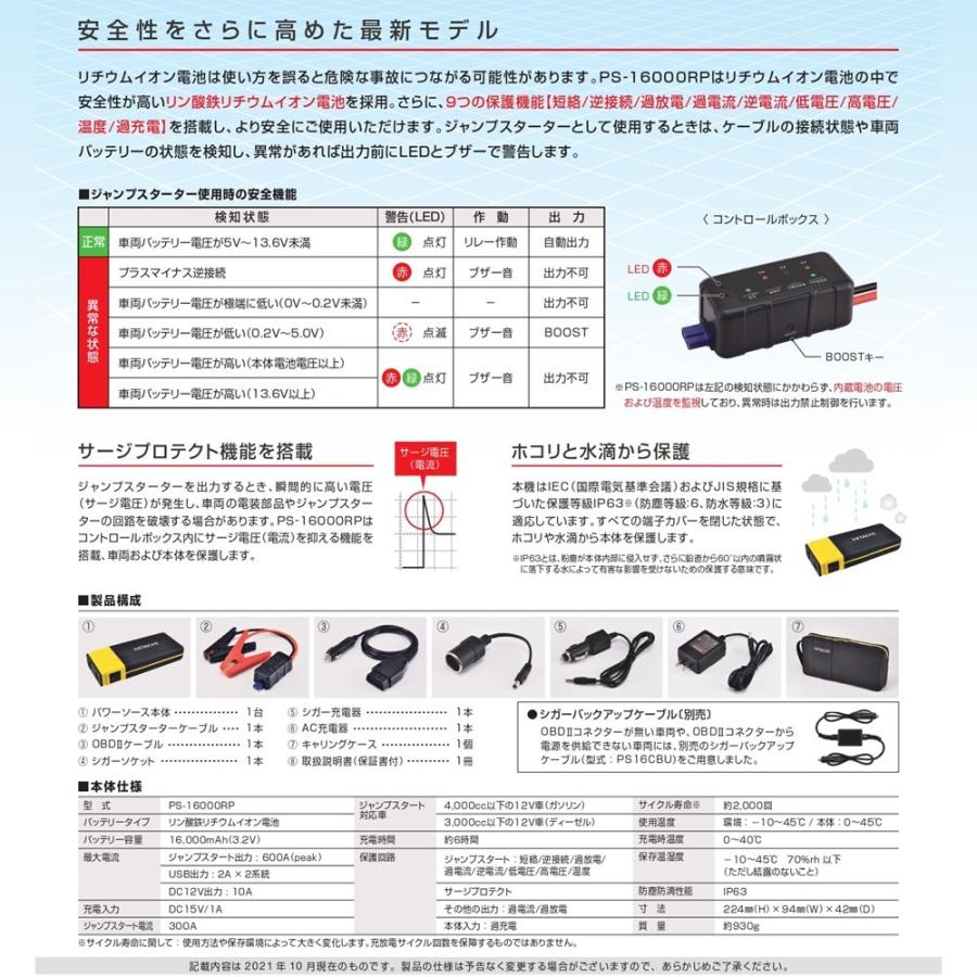 HITACHI PS-16000RP 付属品　本体無し 日立オートパーツ＆サービス 日立 ポータブルパワーソース PS