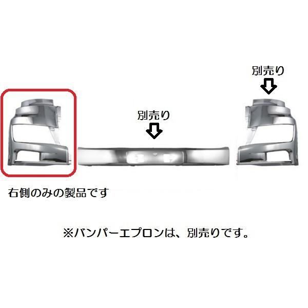 ジェットイノウエ メッキフロントバンパー 右側のみ 日野 '17