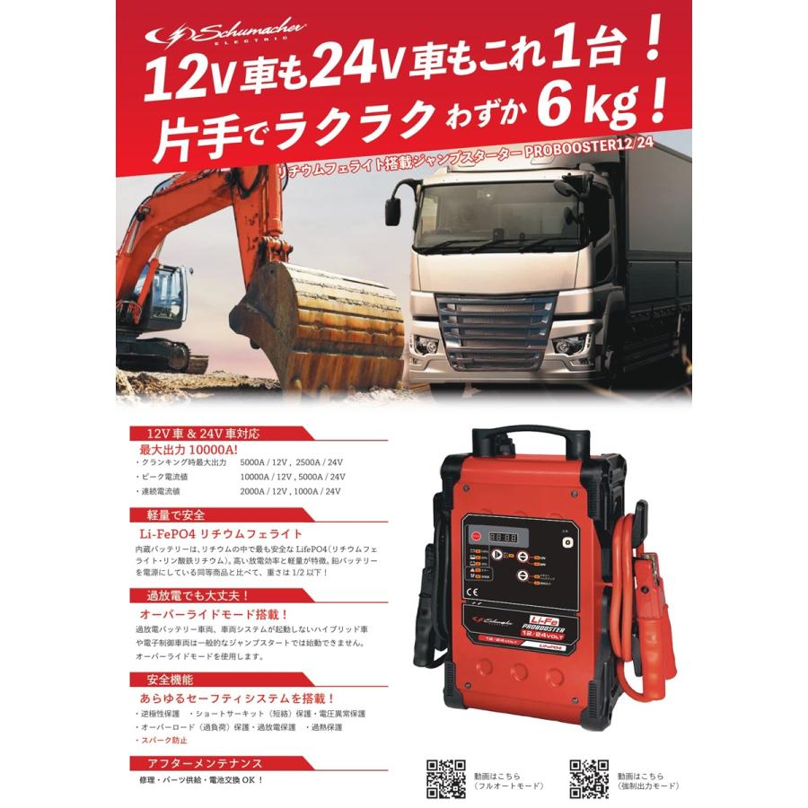 メーカー直送]シューマッハー LiFeP04搭載12V/24V兼用ジャンプ
