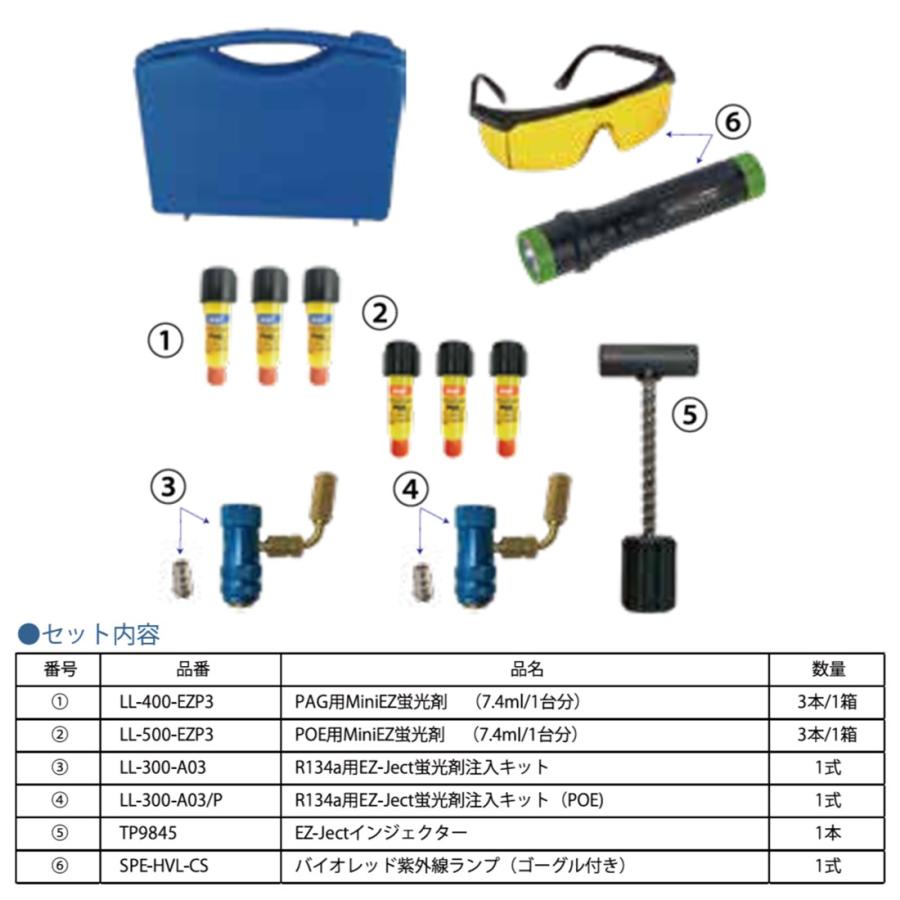 LL-300-HFC リーク検知キット 蛍光剤乳 HFC134a（PAG&POE兼用