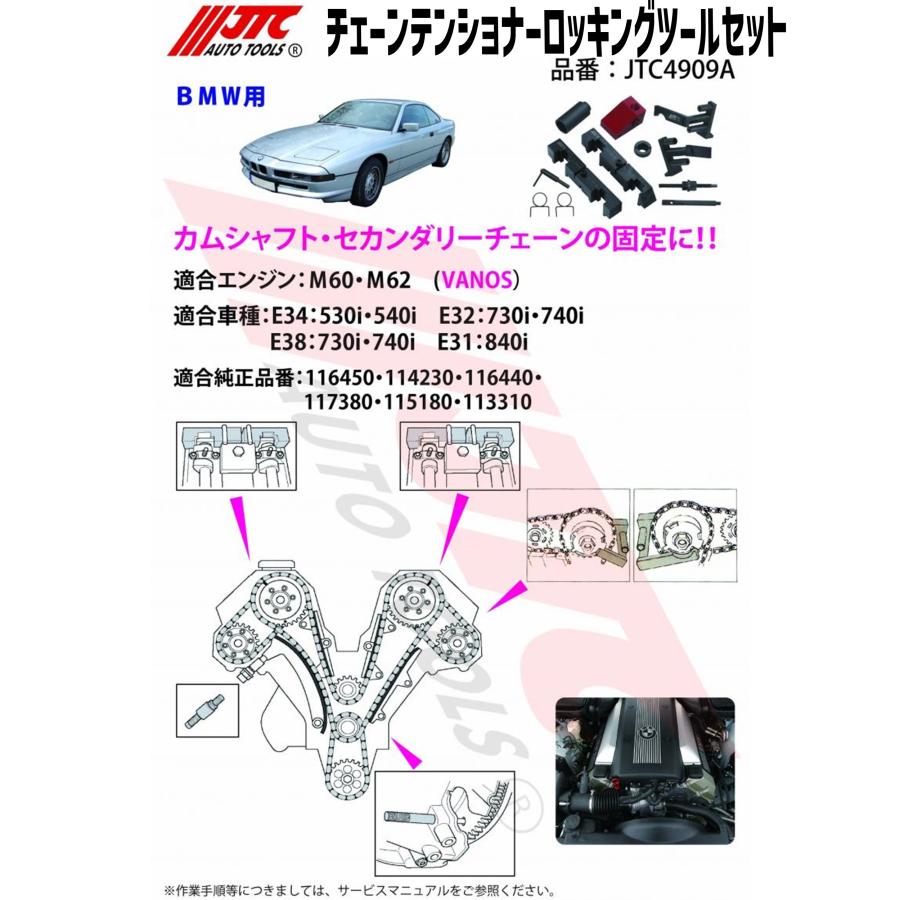 JTC4909A BMW用 チェーンテンショナーロッキングツールセット メーカー直送_1