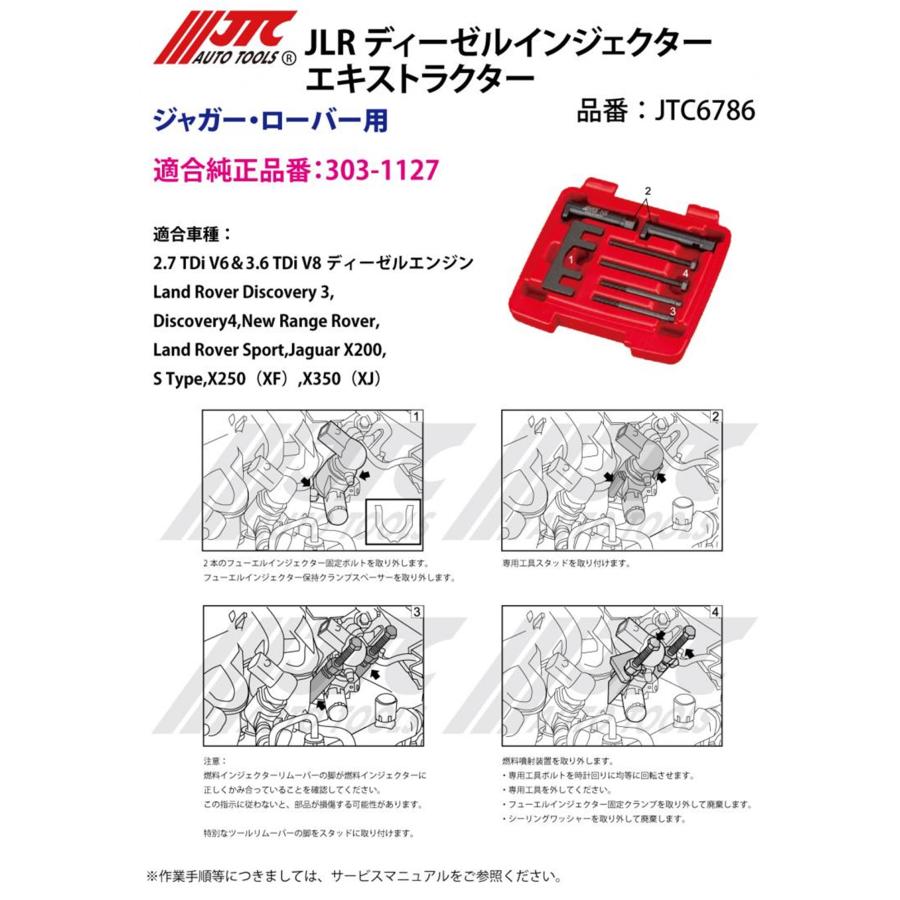 JTC JTC6786 JLRディーゼルインジェクターエキストラクター ローバー用