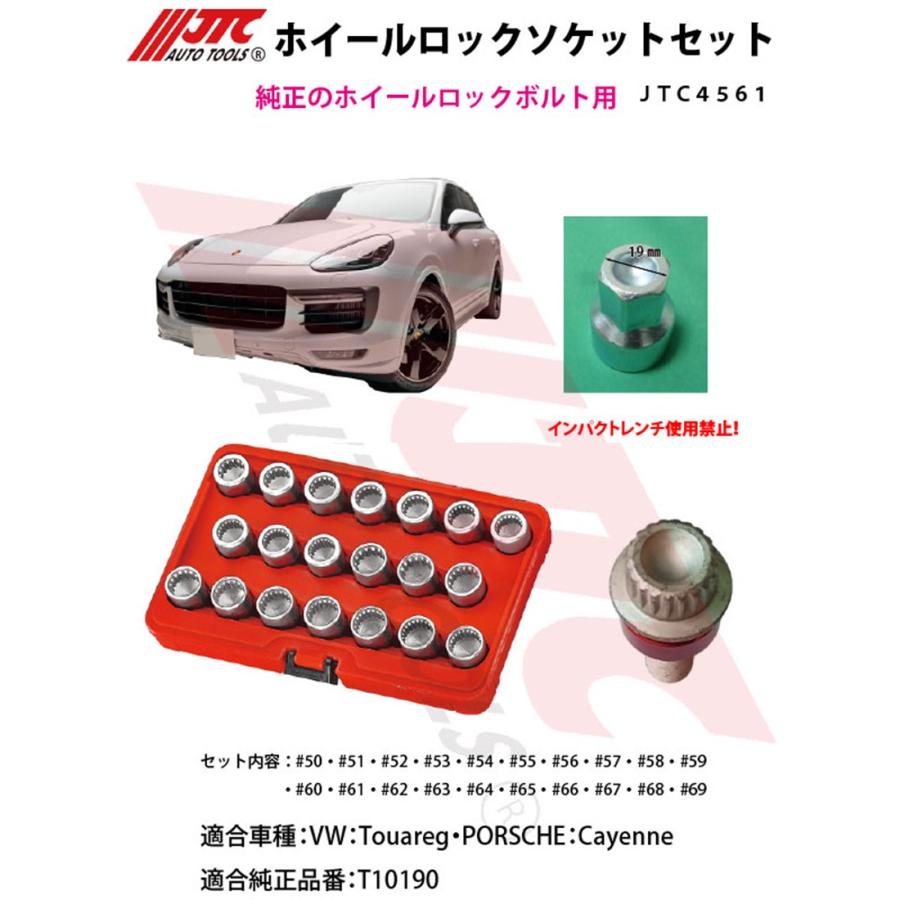 ポルテセット 130　計4点 JTC(工具) JTC4561 ホイールロックソケットセット ポルシェ