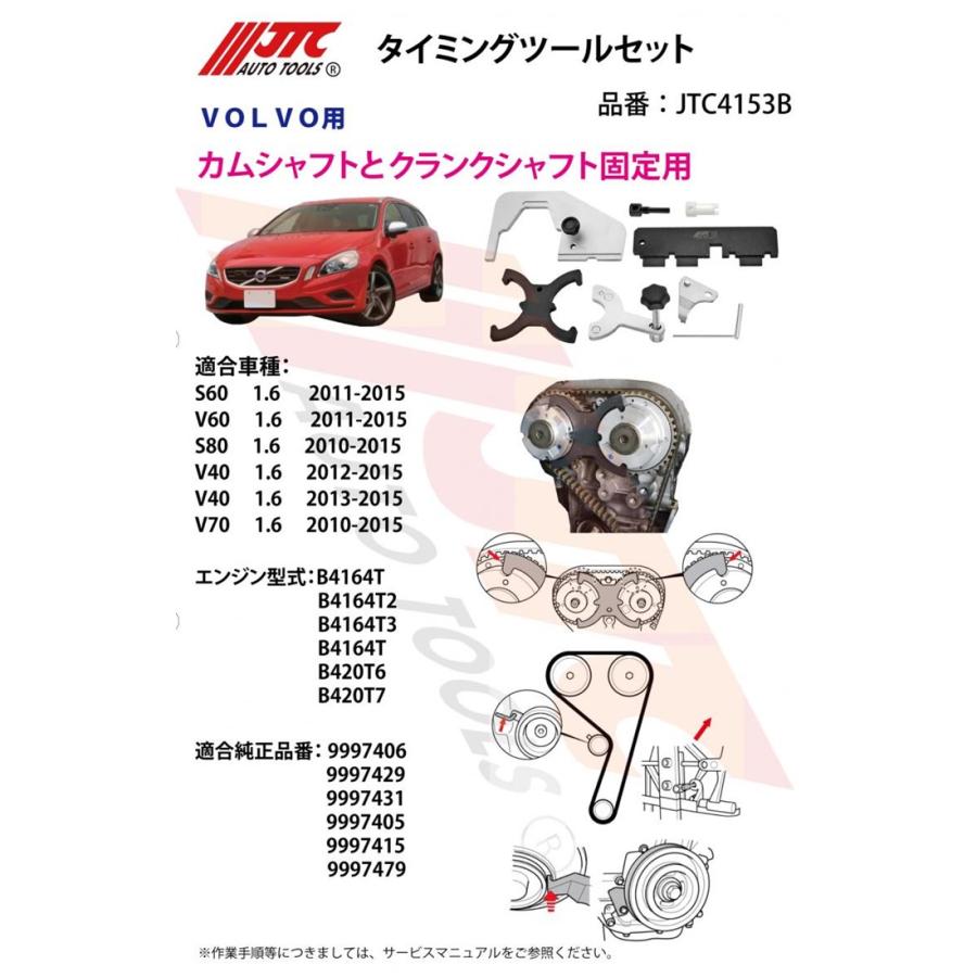 JTC JTC4153B ボルボ用 タイミングツールセット(V70/V40/S80/V60/S60