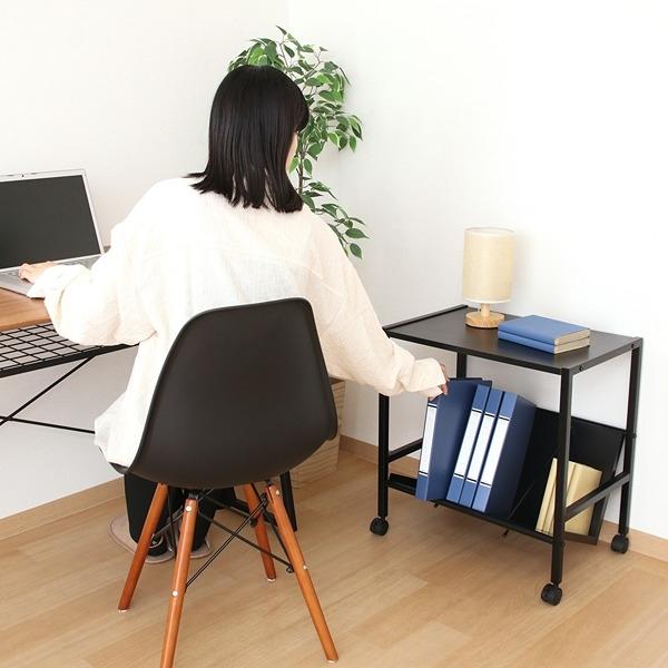 ファイルワゴン1段 ブラック W550×D380×H580 ワゴン キャビネット